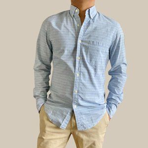 J Crew Blue Striped Slim Fit Button Down Shirt